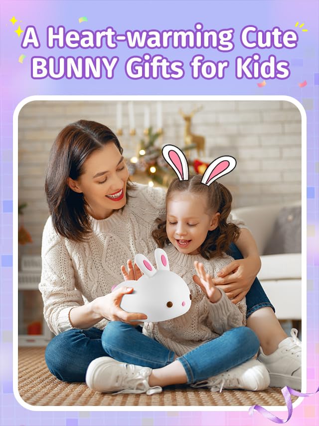 Mubarek soft silicone bunny light feels safe and cozy.