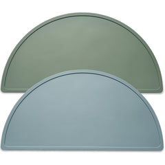 Mubobiee silicone placemats babies dining-setup reduces mess on surfaces.