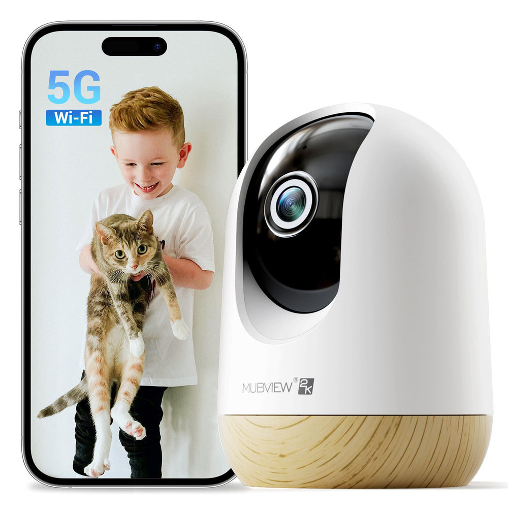 MUBVIEW 5G WiFi indoor camera front view for reliable home monitoring