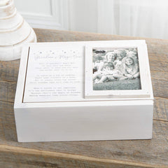 Mud Pie Keepsake Grandma's Magic Box white-washed wood with distressed look ideal for heirloom gifting