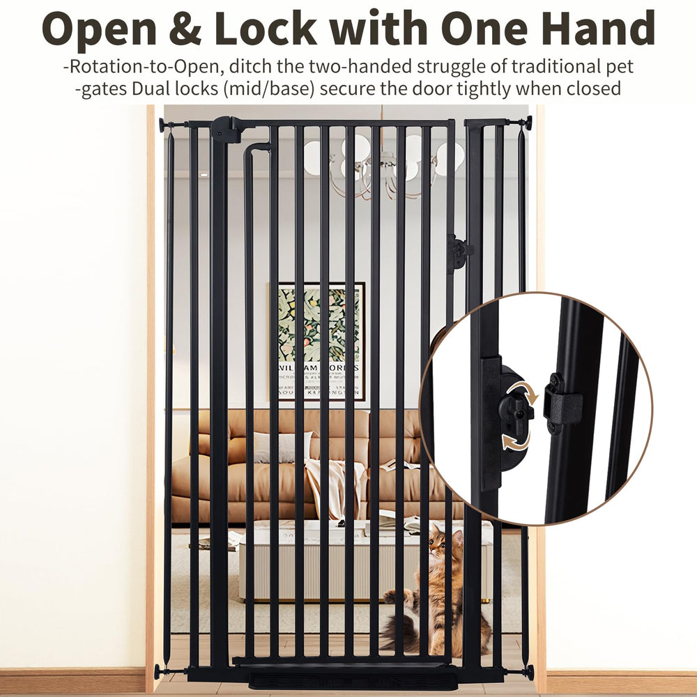 Mudanku 59-inch gate assembly demo shows quick no drill setup.