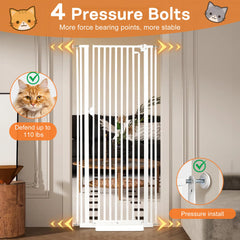 Mudanku gate with 1.34-inch spacing keeps small pets out of restricted areas.
