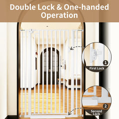 Mudanku cat gate no-drill pressure-mount installation in doorway