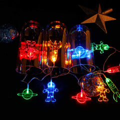Mudder 30-led space string lights rocket create vibrant party ambience and joyful room atmosphere
