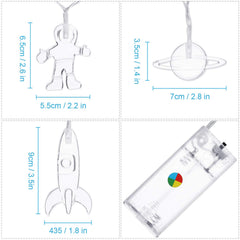 Mudder 30-led space string lights spaceship adds whimsical ceiling decor for celebrations