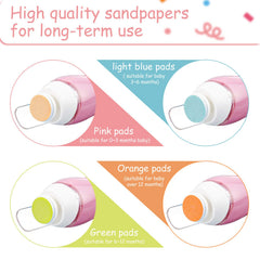 Mudder baby nail file pads orange pack helps cooperation during trimming