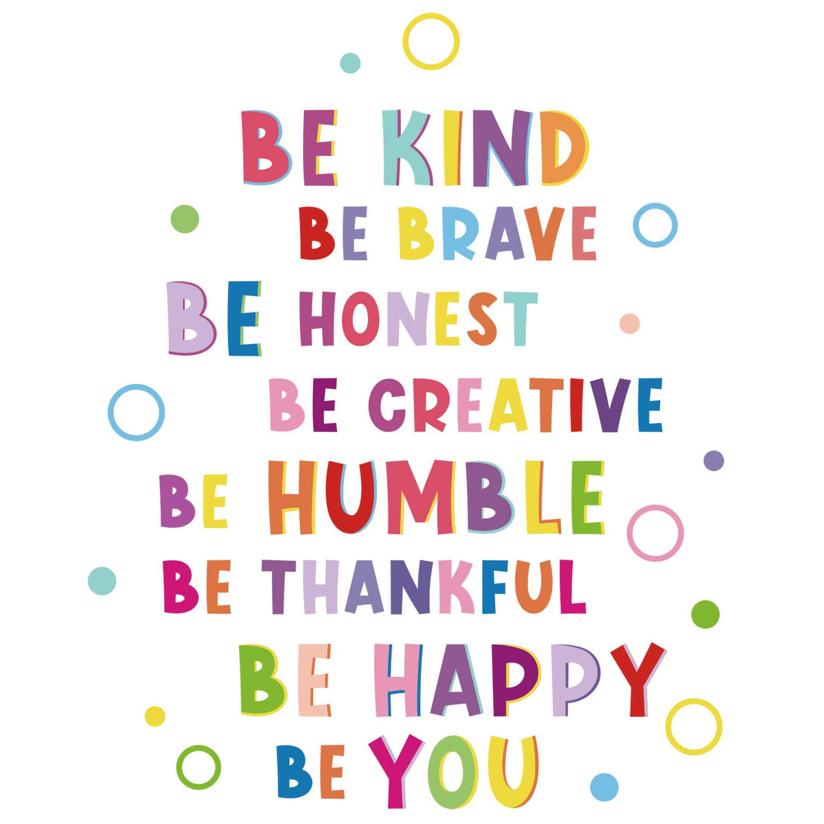 Mudder colorful wall stickers pack brightens classrooms with positive messages.