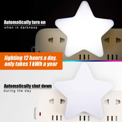 Mudder yellow star LED night light plug-in brightens hallways for safe midnight trips.