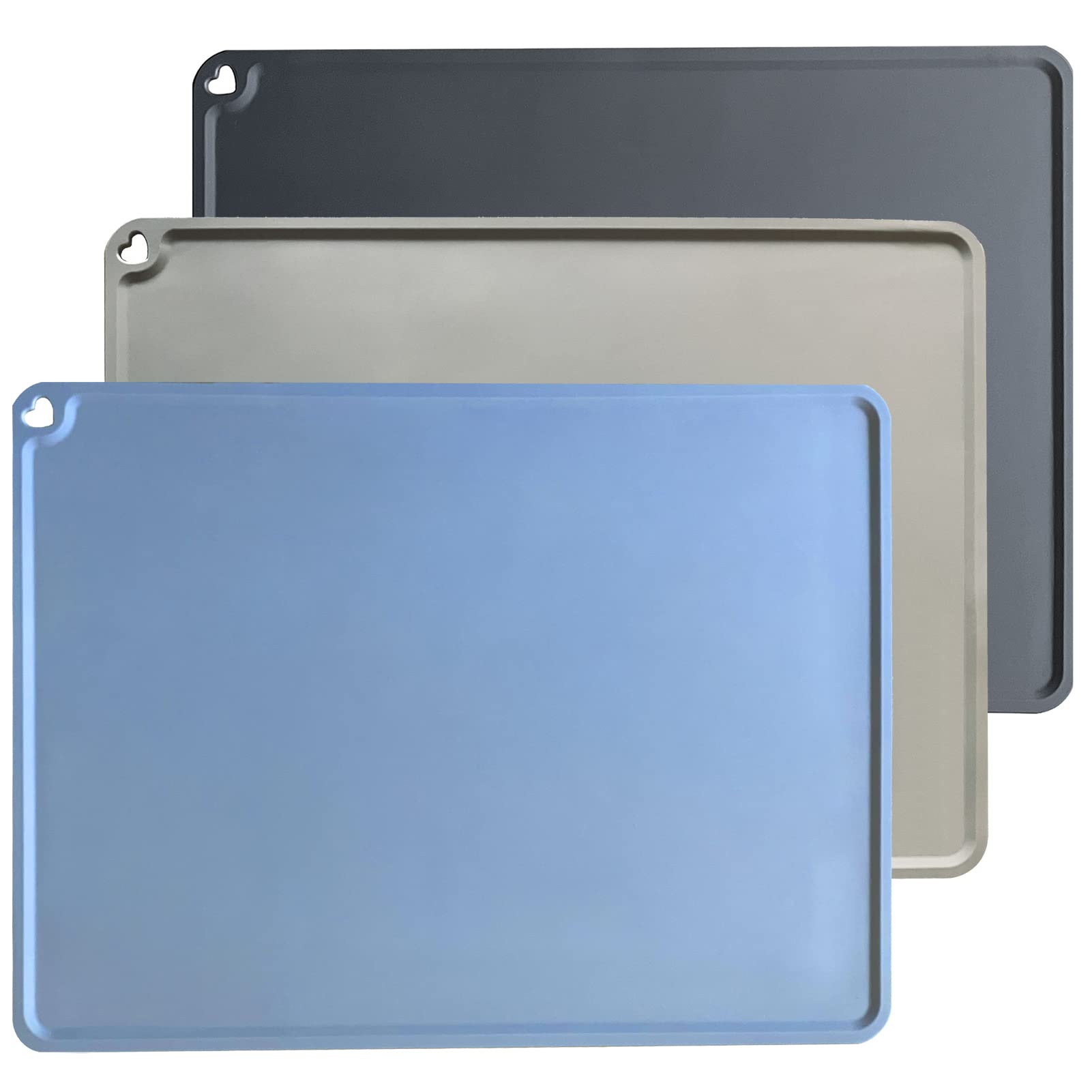 Mudocp silicone placemats offer extra-large coverage to protect tabletops during toddler meals.