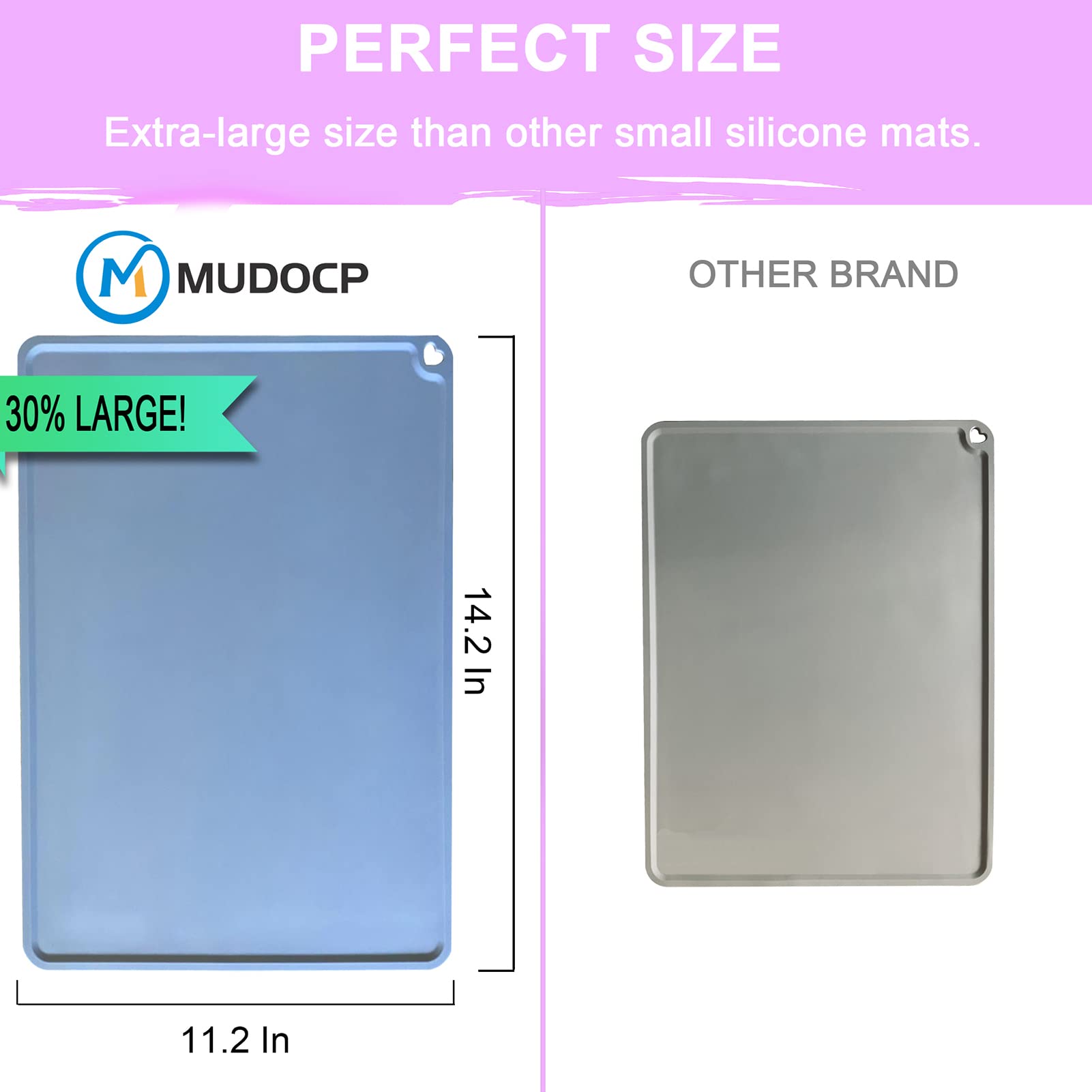 Mudocp placemats double as pastry mats or craft surfaces for kids' activities.