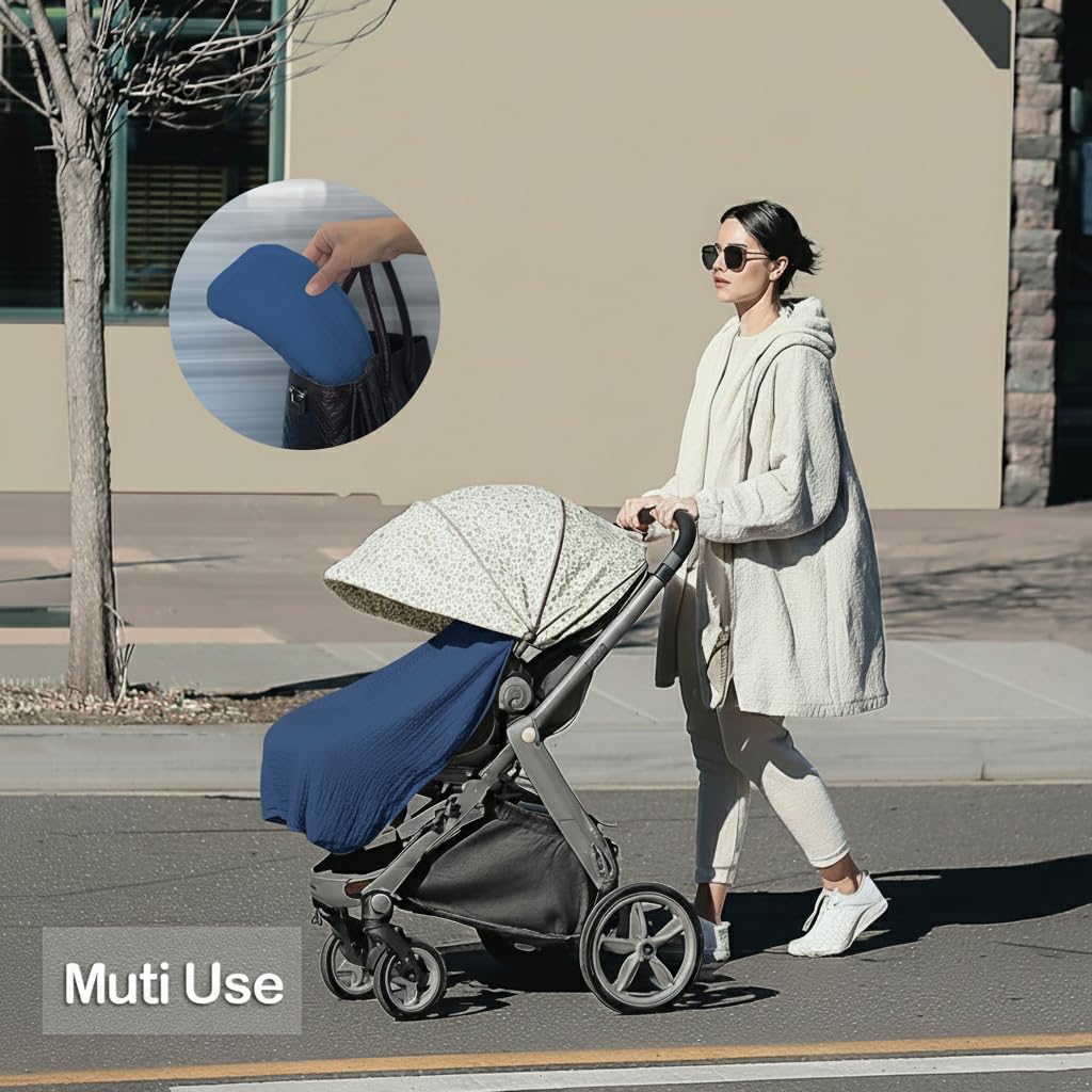 MUGVELL car-seat shield provides clean barrier during outings.