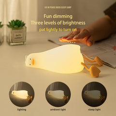 MUID silicone duck lamp offers safe, squishy comfort at night.