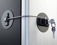 MUIN refrigerator lock front view; secure access for households.