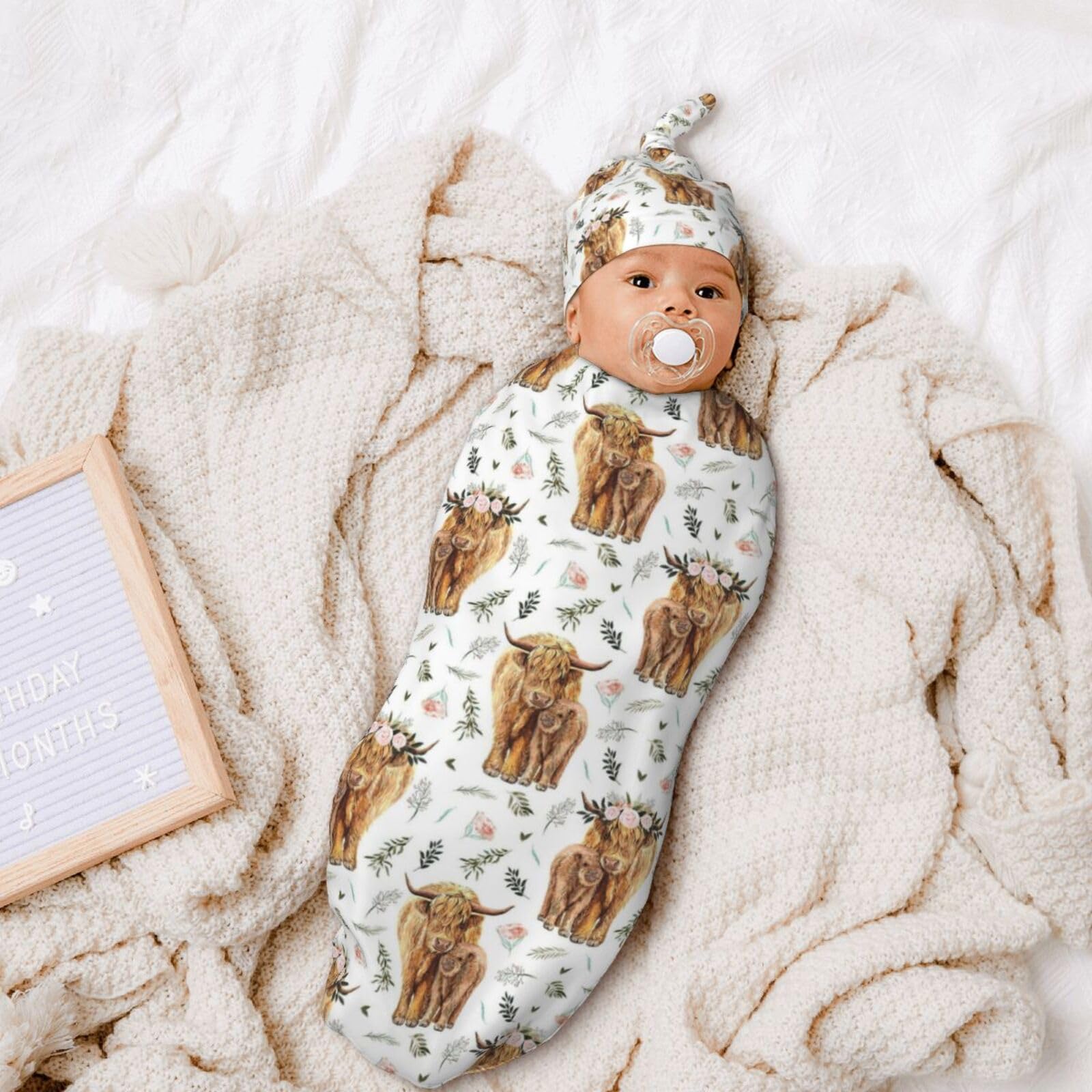 Muitanerkd Baby photo prop swaddle shown for newborn photography.