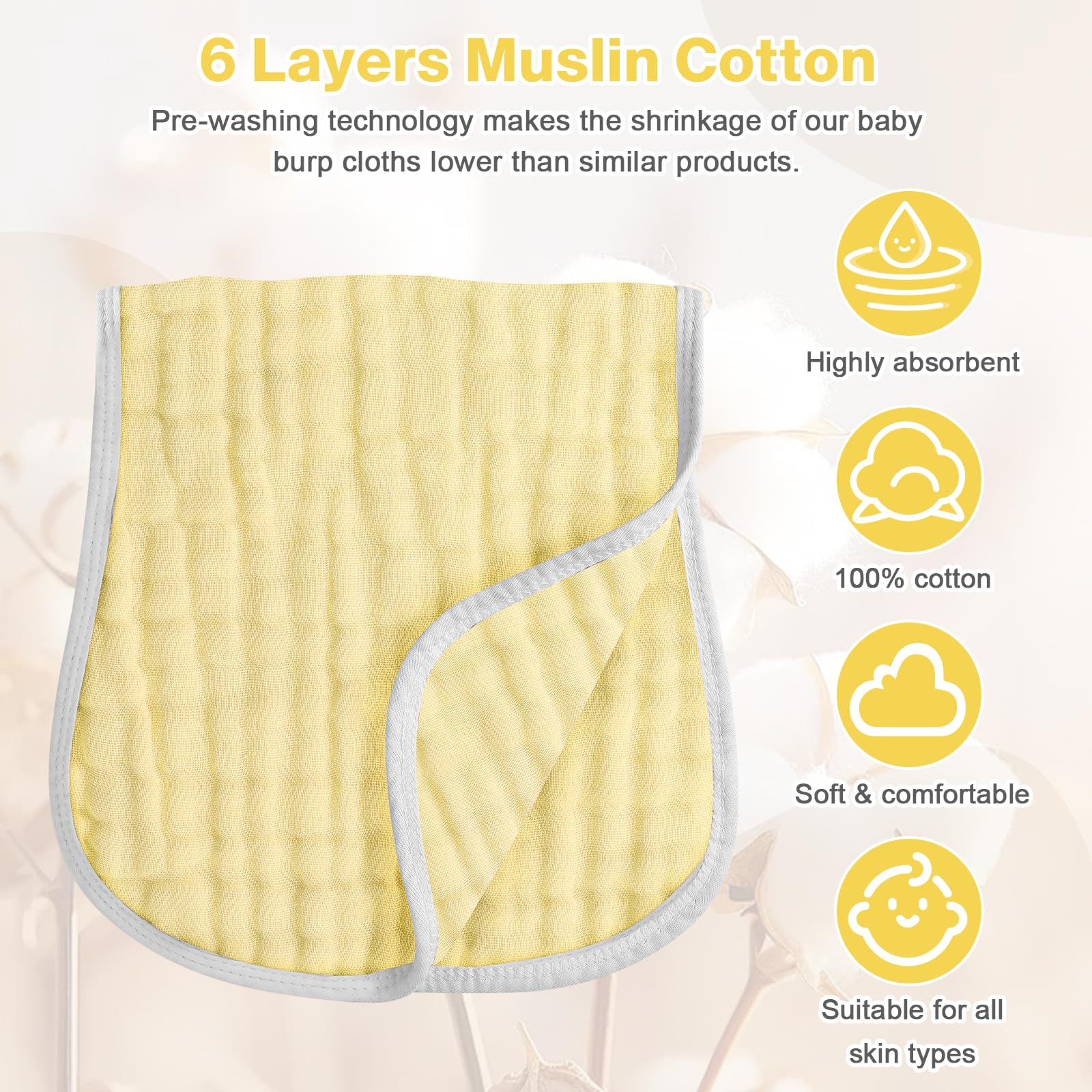 MUKIN burp cloths as lightweight blankets for on-the-go warmth