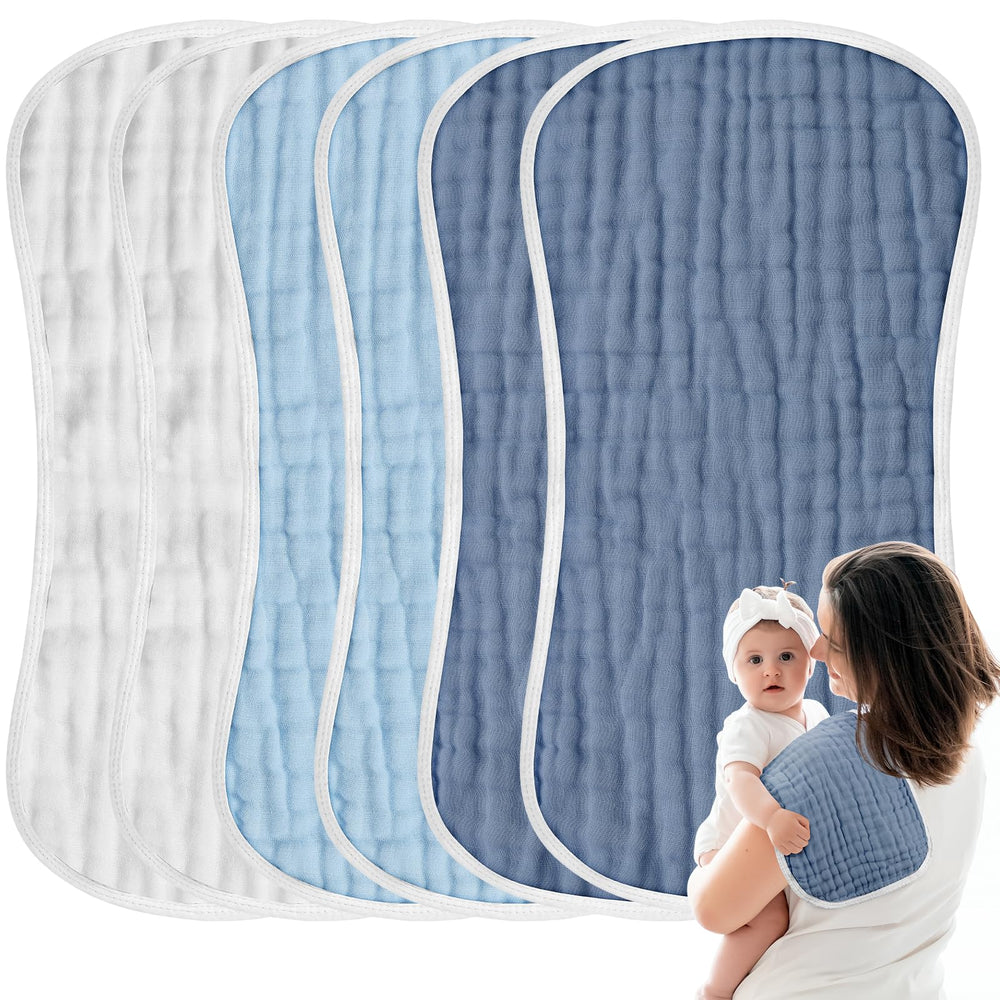 MUKIN six-pack keeps a clean cloth within reach for quick spit-up cleanups.