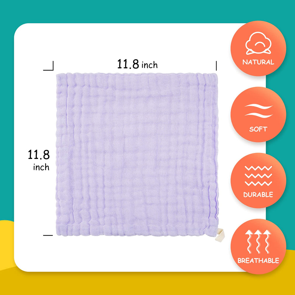 MUKIN muslin washcloth close-up highlights soft breathable fabric for delicate skin