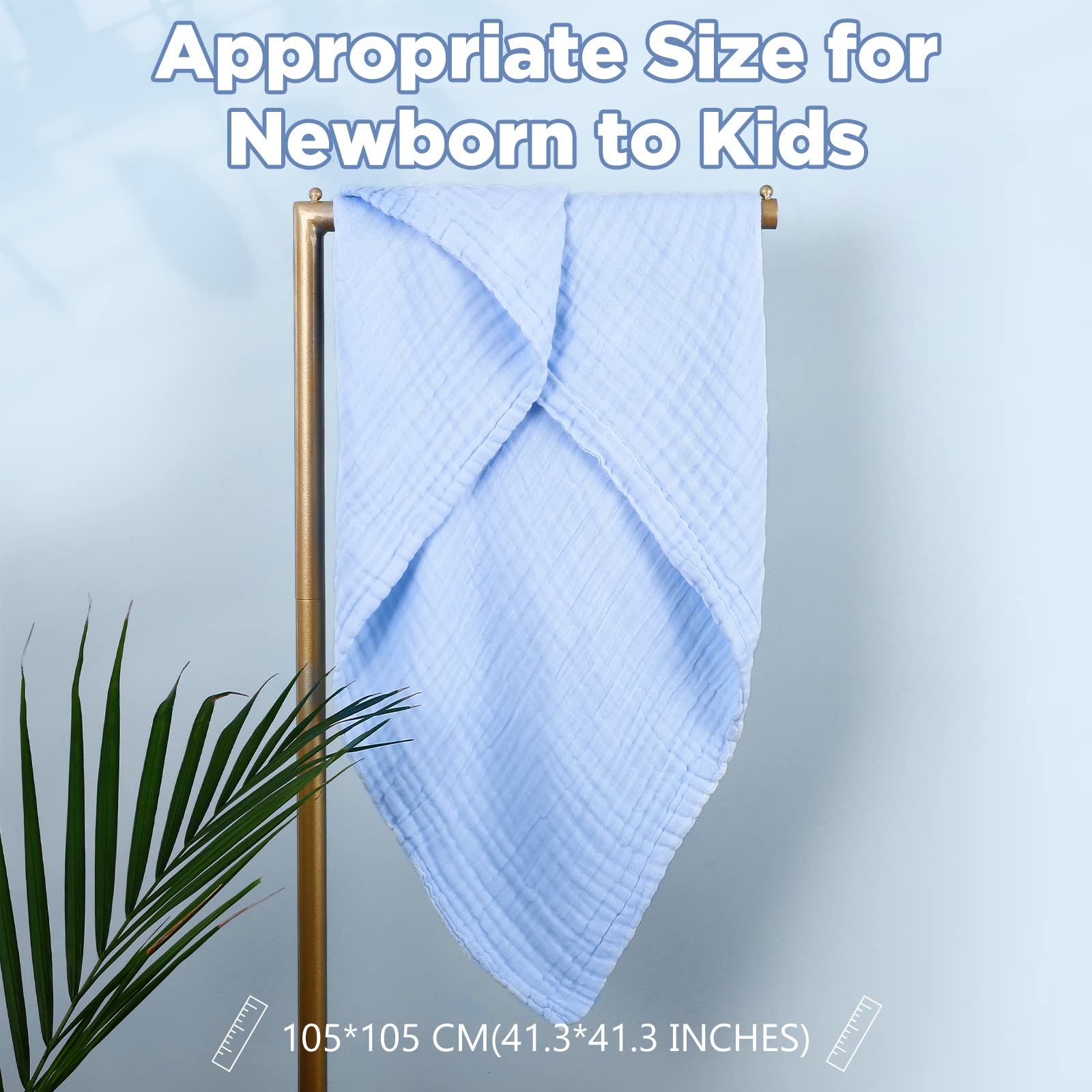 MUKIN baby towels wrapped around a tiny newborn after bath for cozy warmth