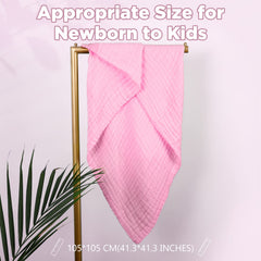 MUKIN baby towels large 41.5x41.5 inches ready for wrapping warmth.