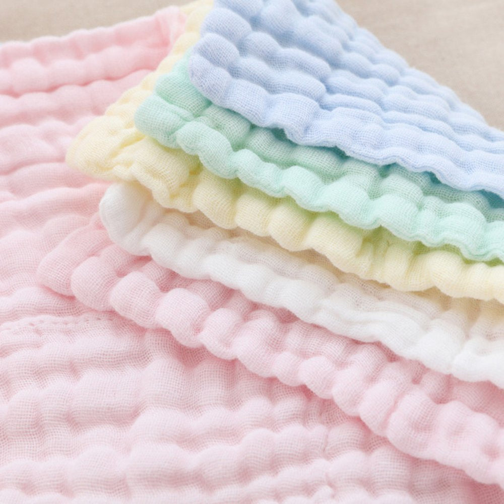 MUKIN baby washcloths 12x12 close-up highlighting plush cotton fibers.