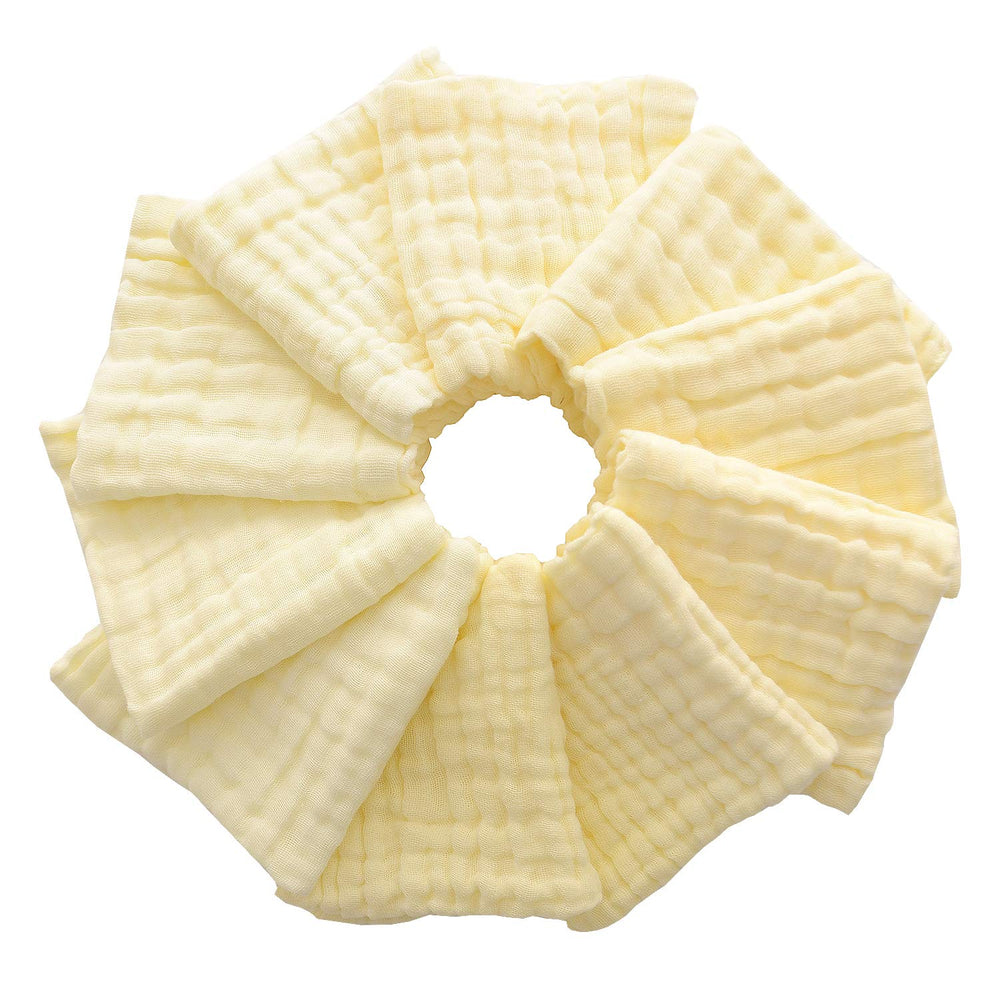 MUKIN washcloths used for cradle cap care with gentle massage.