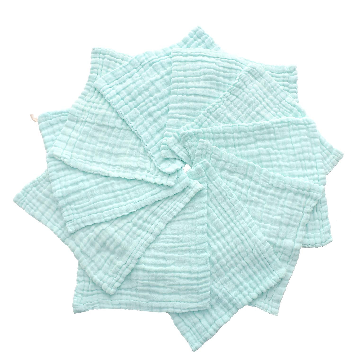 MUKIN soft washcloths for gentle cradle cap care.