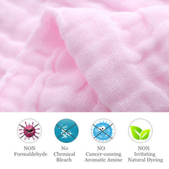 MUKIN washcloths held in adult hand for delicate cleaning.