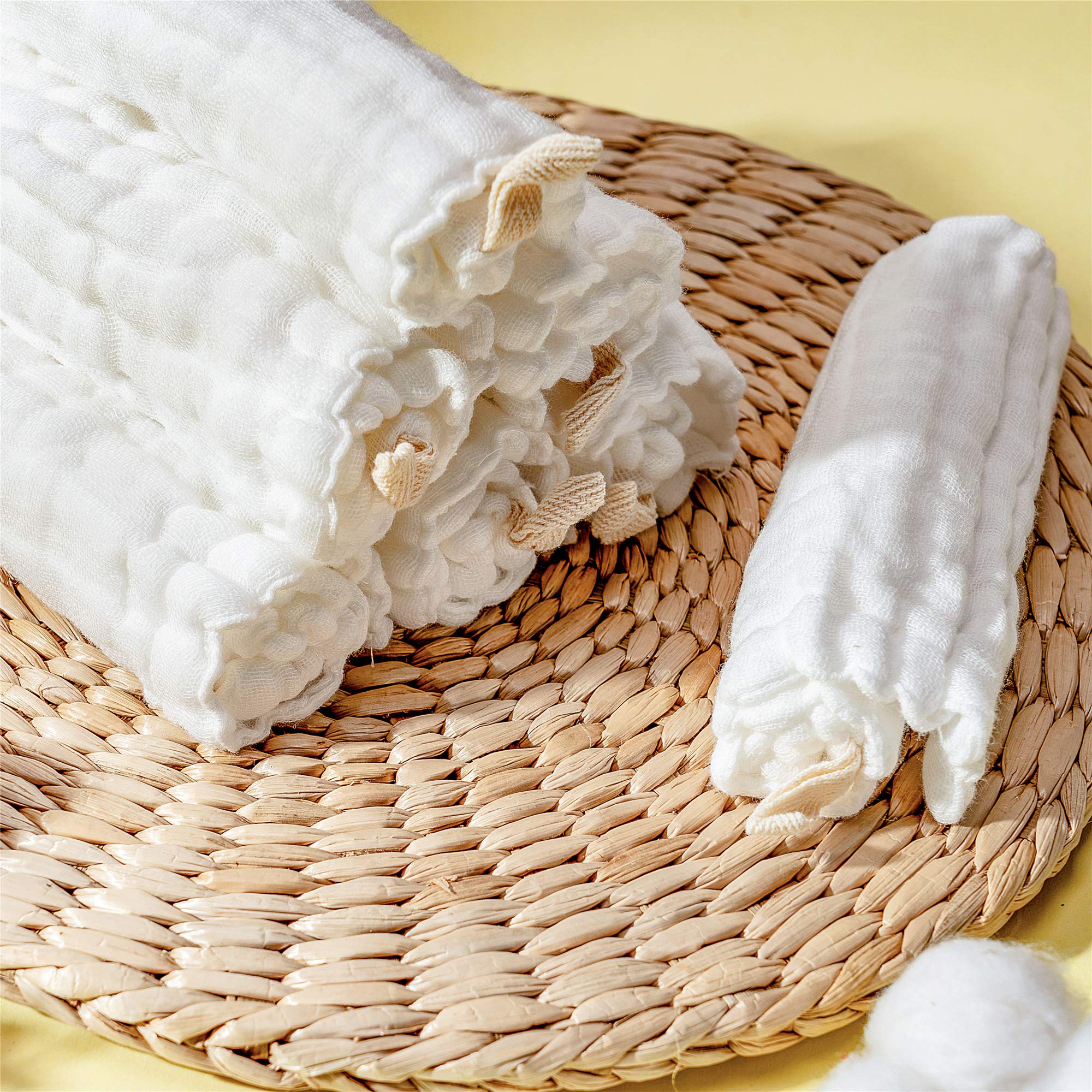 MUKIN baby washcloths machine washable for repeated use.