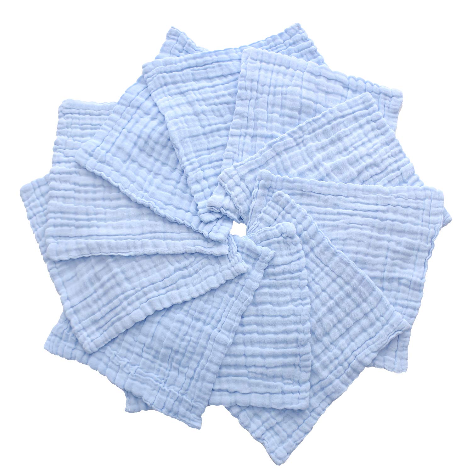 MUKIN washcloths suitable for makeup removal with soft cotton texture.