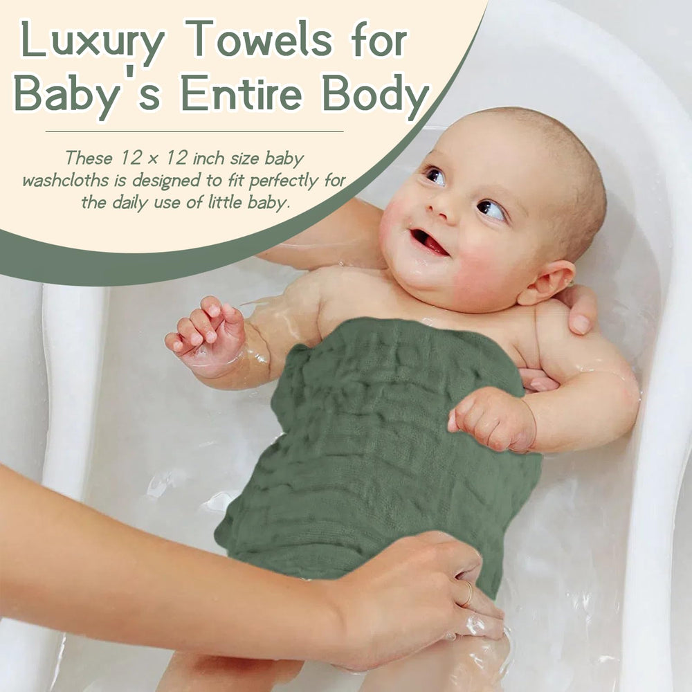 MUKIN newborn washcloths soft texture closeup: muslin cotton weave