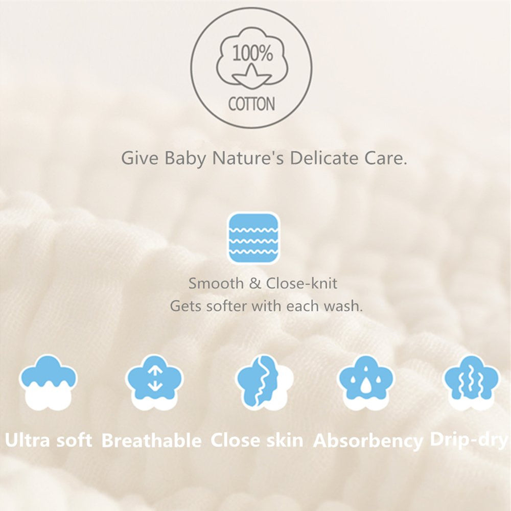 MUKIN organic natural cotton washcloth for everyday baby care routines.