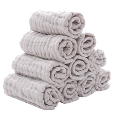 MUKIN baby washcloths pack close-up, ultra-soft cotton for newborn skin