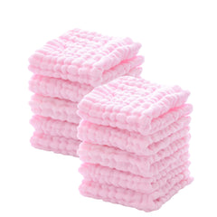 MUKIN Baby Washcloths pack shot highlighting large 12x12 inch size for gentle cleansing