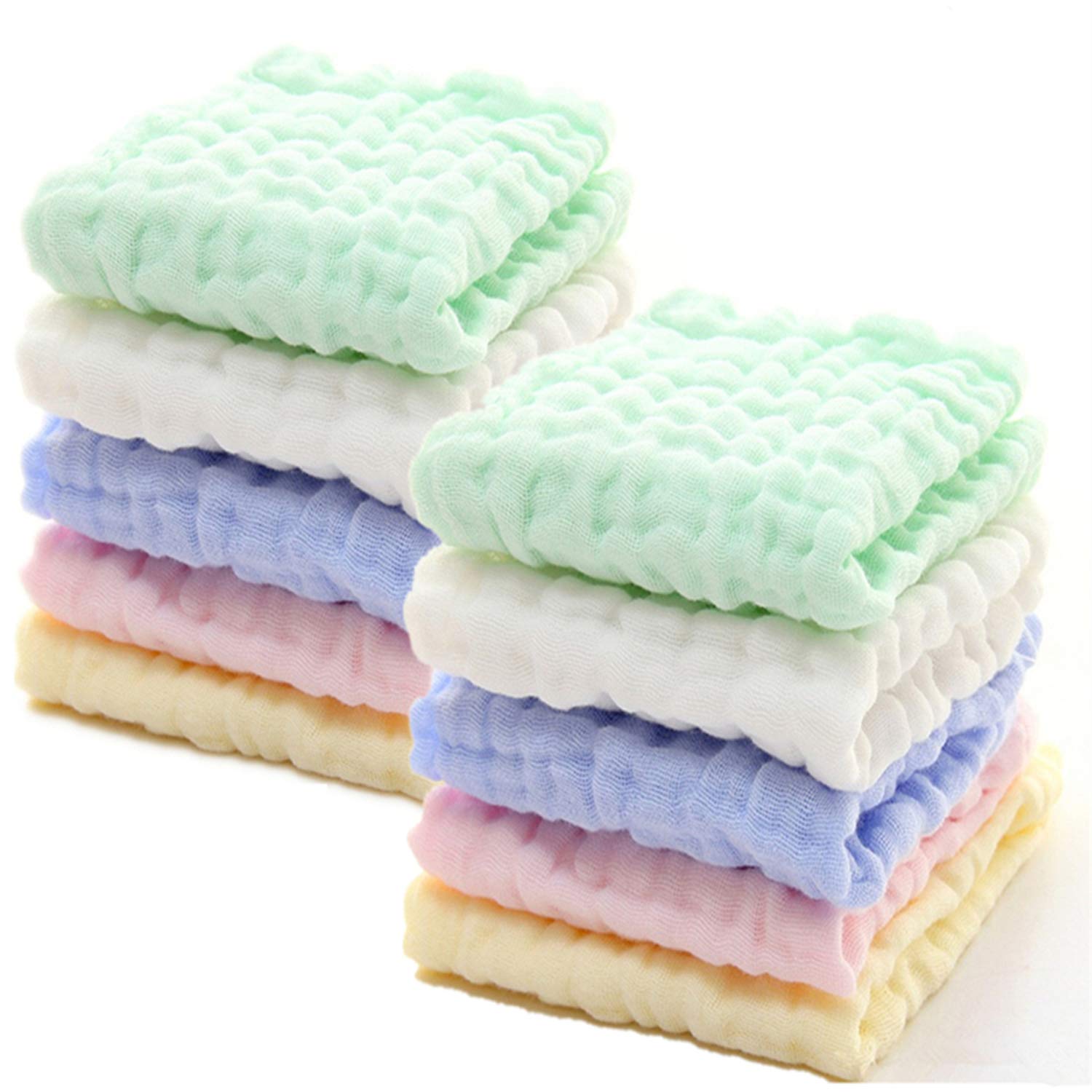 MUKIN baby washcloths pack displayed for gentle newborn cleansing.