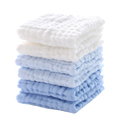 MUKIN baby washcloths 12x12 blue pack front, ultra-soft for newborn care.
