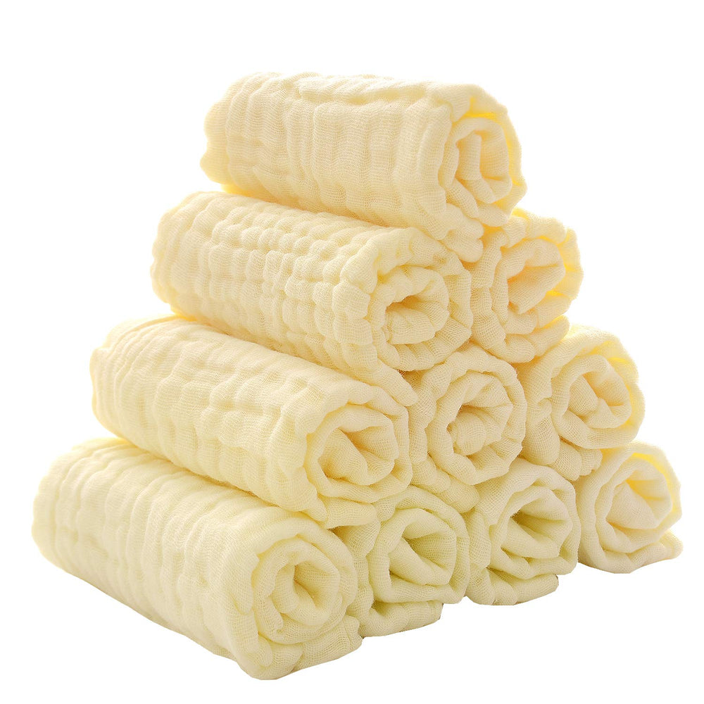 MUKIN baby washcloths close-up of ultra-soft cotton for delicate newborn skin.