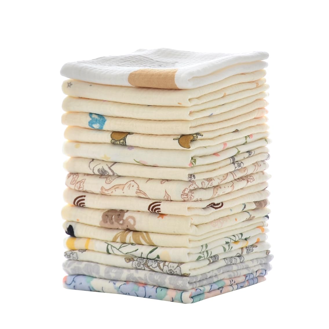 MUKIN baby washcloths soft cotton close-up for gentle bath-time touch