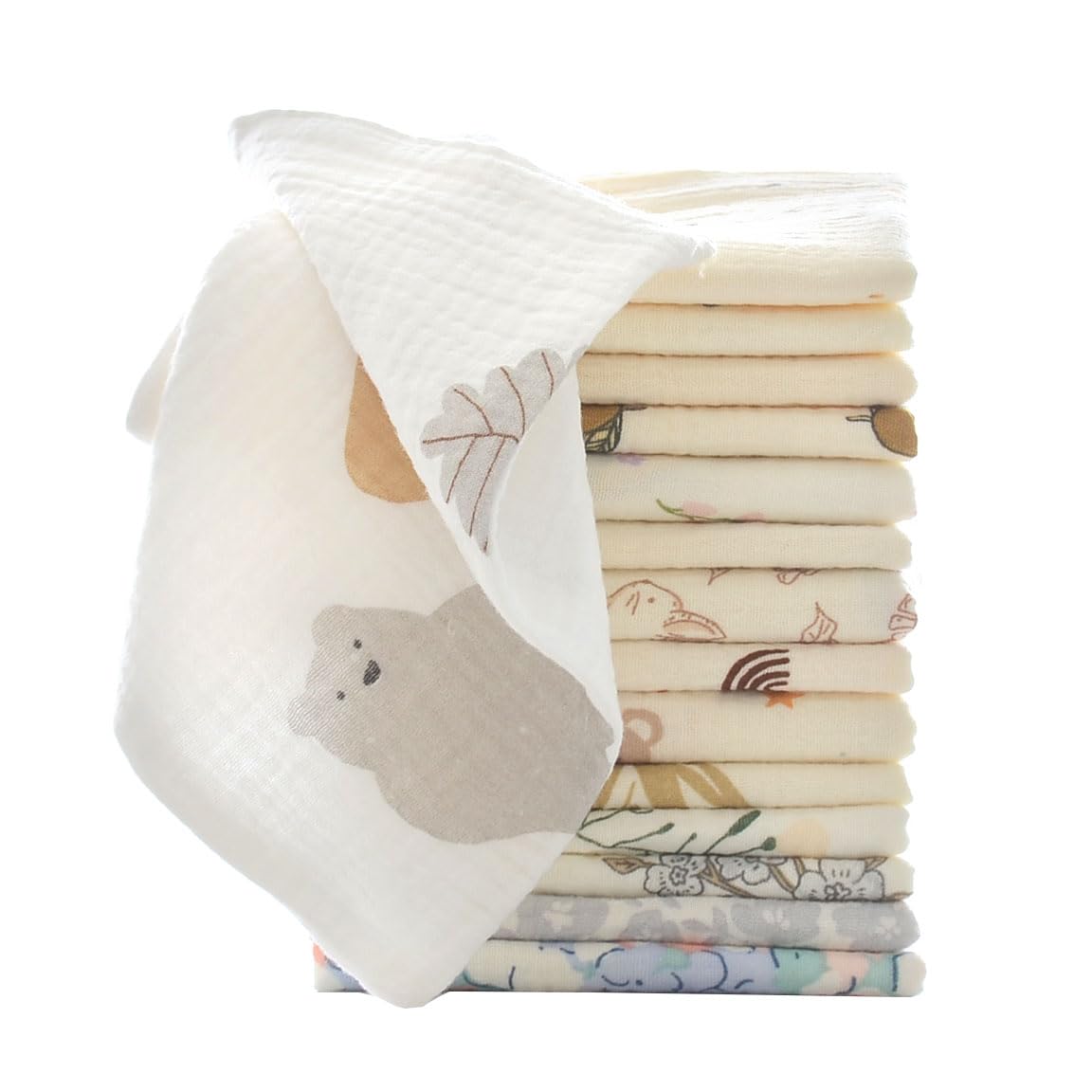 MUKIN toddler-friendly washcloths in a playful bath setup
