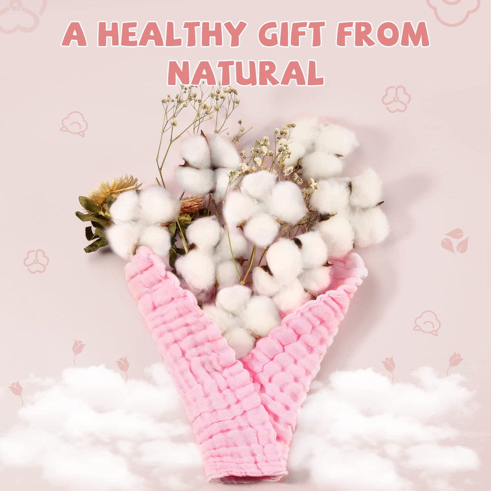 MUKIN baby washcloths white, versatile for face and towel use.