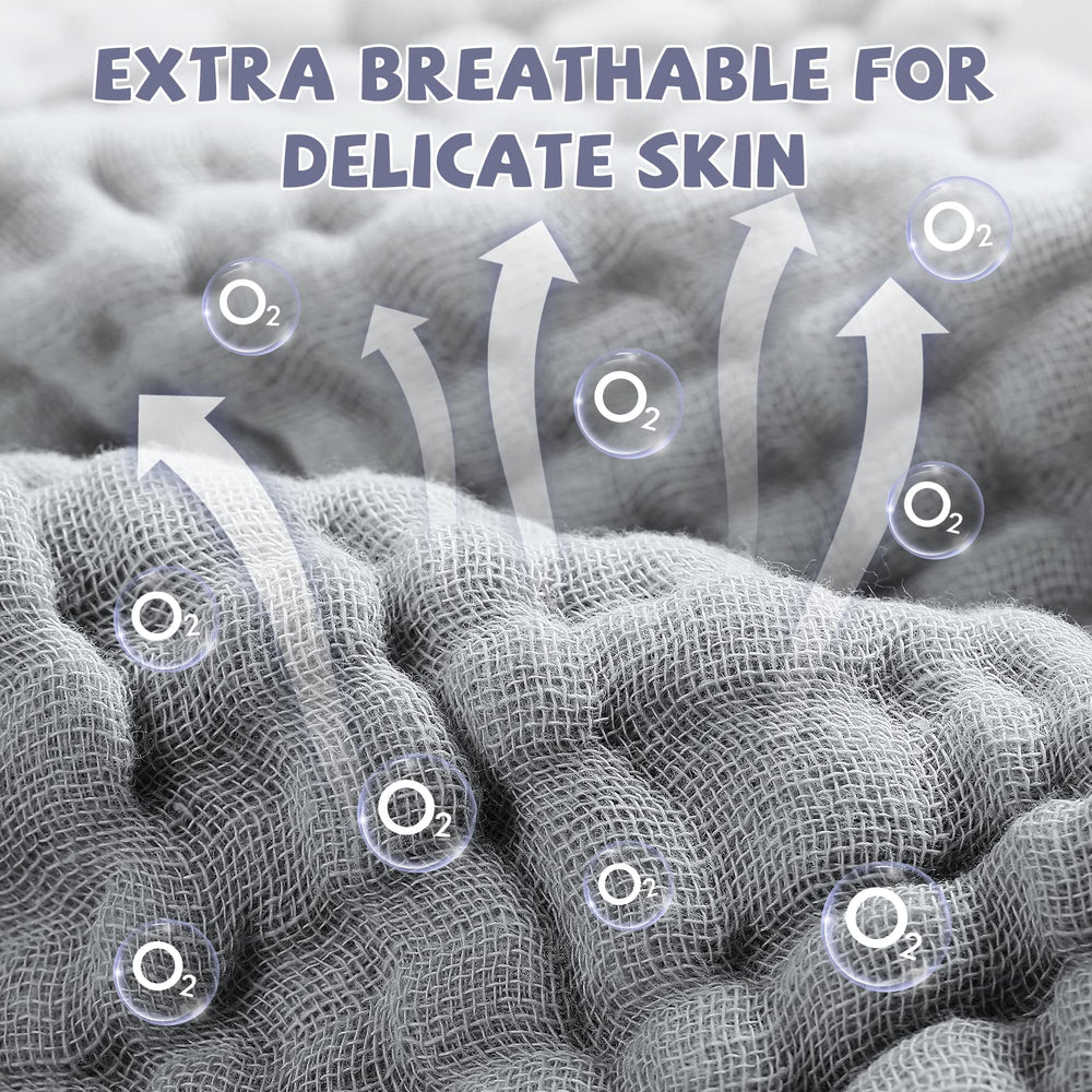 MUKIN baby washcloths white pile highlights clean, breathable fabric.