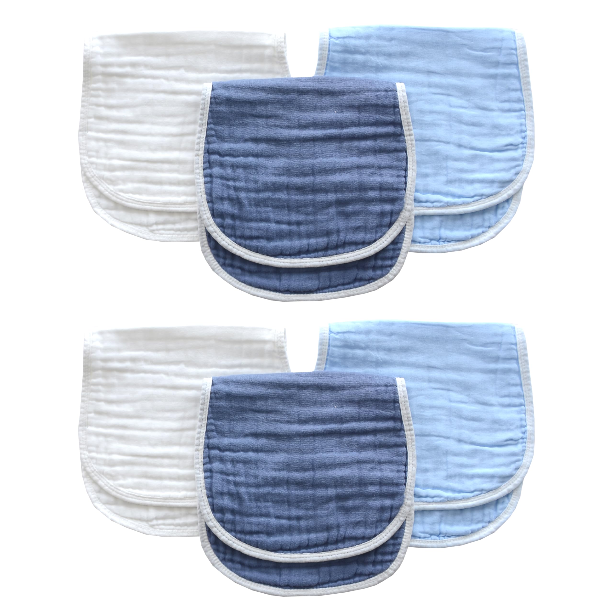 MUKIN muslin burp cloth in use during feeding protects clothes softly.