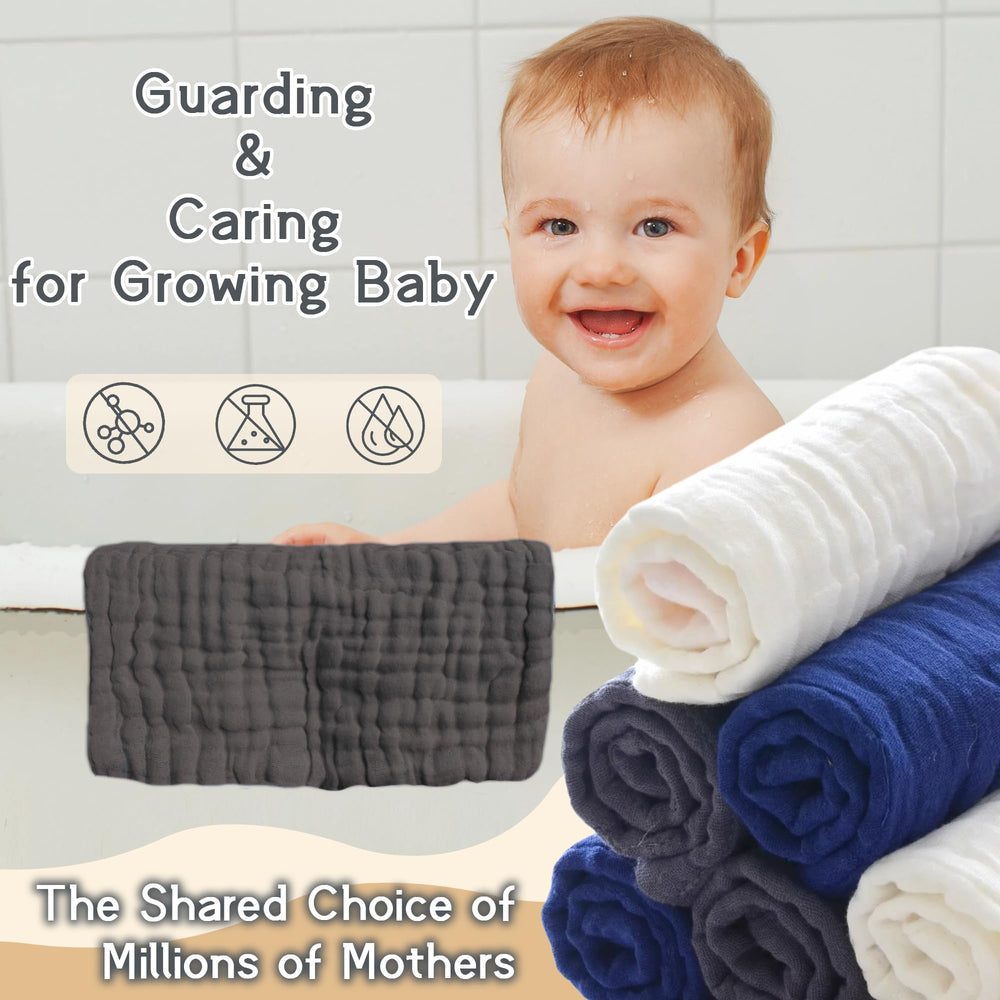 MUKIN small baby washcloths eco-friendly-material helps reduce waste in bath routines