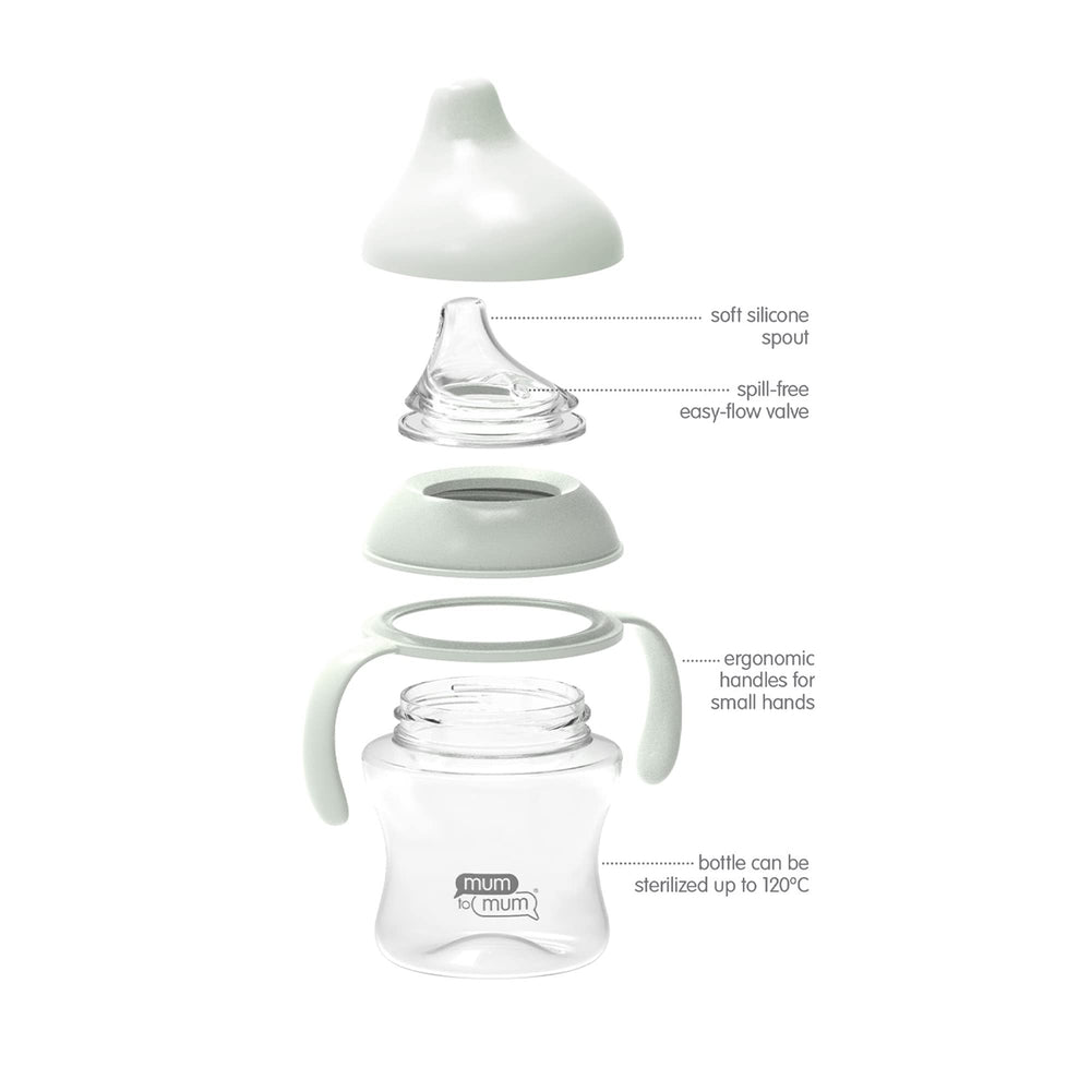 Mum to Mum 5oz cup disassembled for quick cleaning