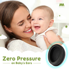Mumba Baby Earmuffs worn at concerts illustrate snug fit for infants and toddlers.