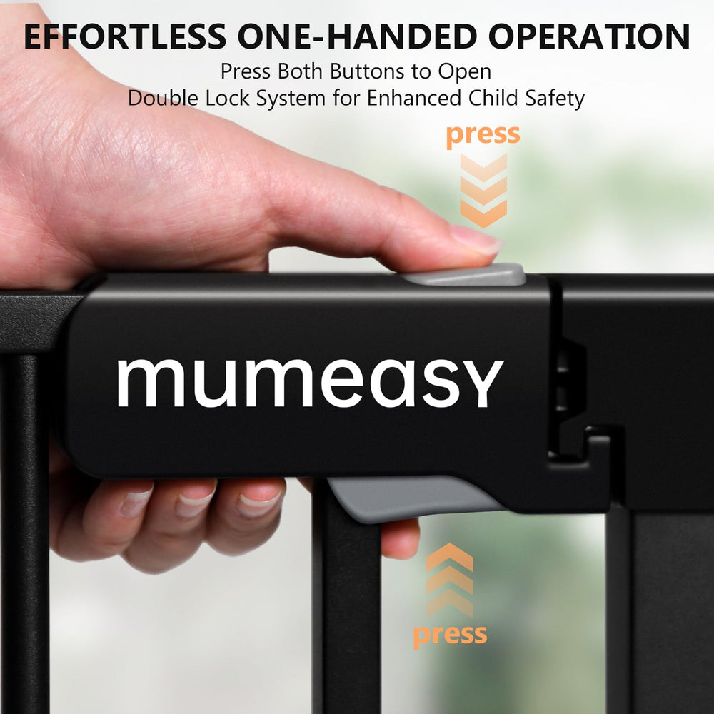 Mumeasy auto-close door feature demonstrated for easy hands-free access