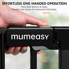 Mumeasy auto-close door feature demonstrated for easy hands-free access