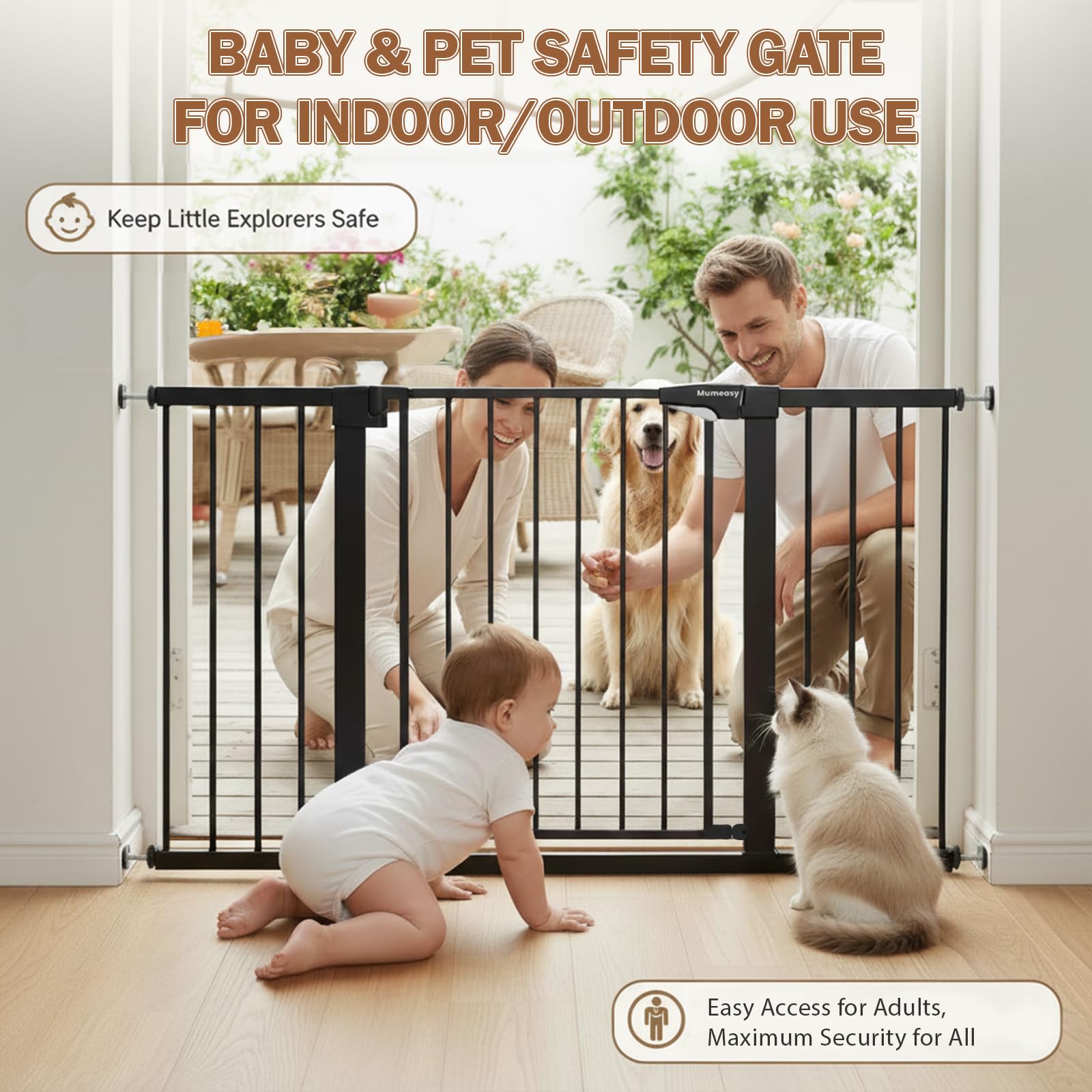 Mumeasy no-drill design preserves walls while keeping gate secure
