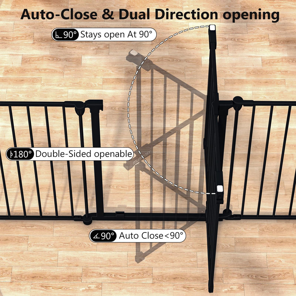 Mumeasy six-panel layout enabling versatile safety setups around spaces