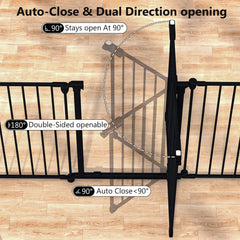 Mumeasy six-panel layout enabling versatile safety setups around spaces