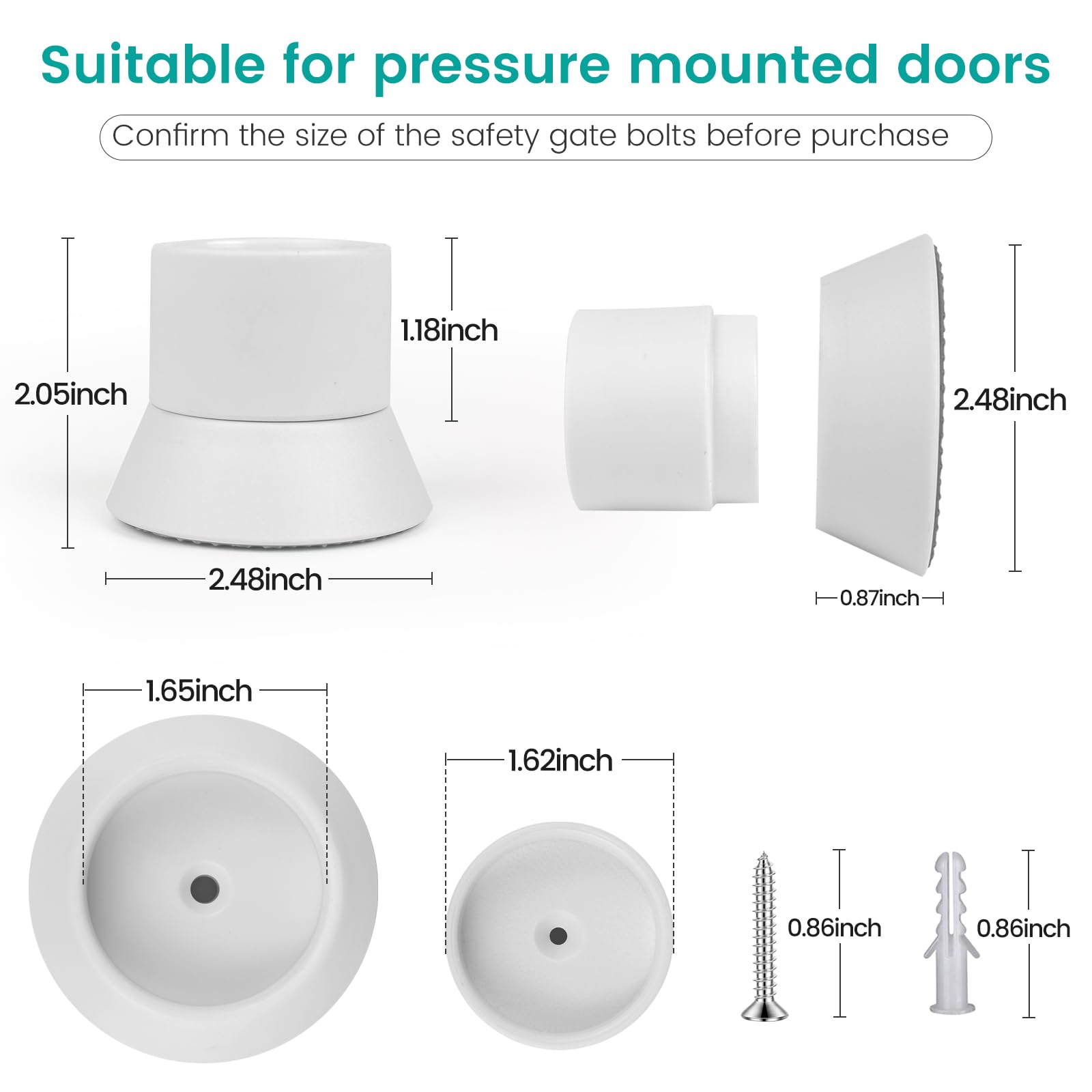Mumeasy wall cup detail shows non-slip design for secure gate positioning.